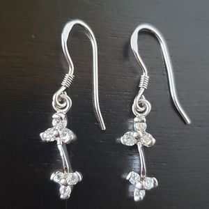 Dangler Earrings | Sterling Silver| Cubic Zirconia